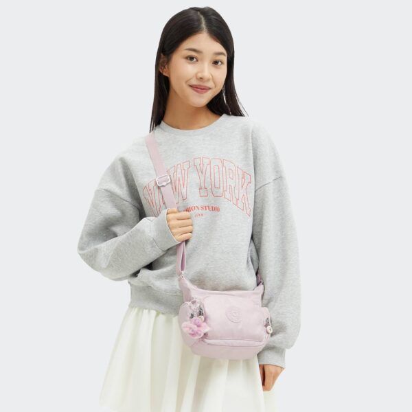 Kipling Gabbie Mini Gm Sac bandoulière Femme Rose Brillant-3