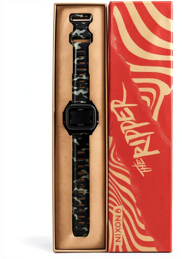 Montre Nixon homme étanche silicone écran LCD chronomètre-6