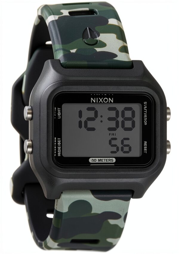 Montre Nixon homme étanche silicone écran LCD chronomètre-1