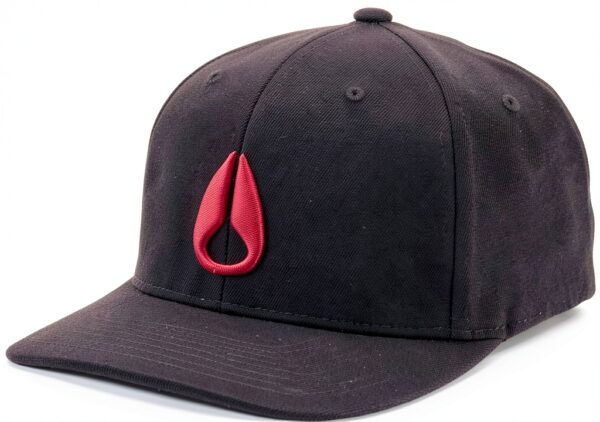Casquette Baseball Nixon Homme Coton Elasthanne Noir Rouge