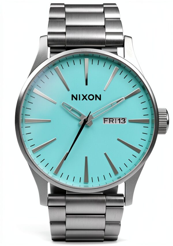Montre Homme Nixon Quartz Acier Inoxydable Bracelet Argent